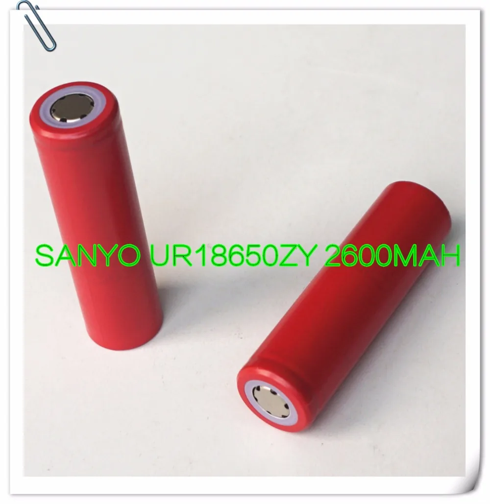 Литий ионный перезаряжаемый аккумулятор SANYO UR 18650 ZY 2600 мАч 3 7 в с бесплатным