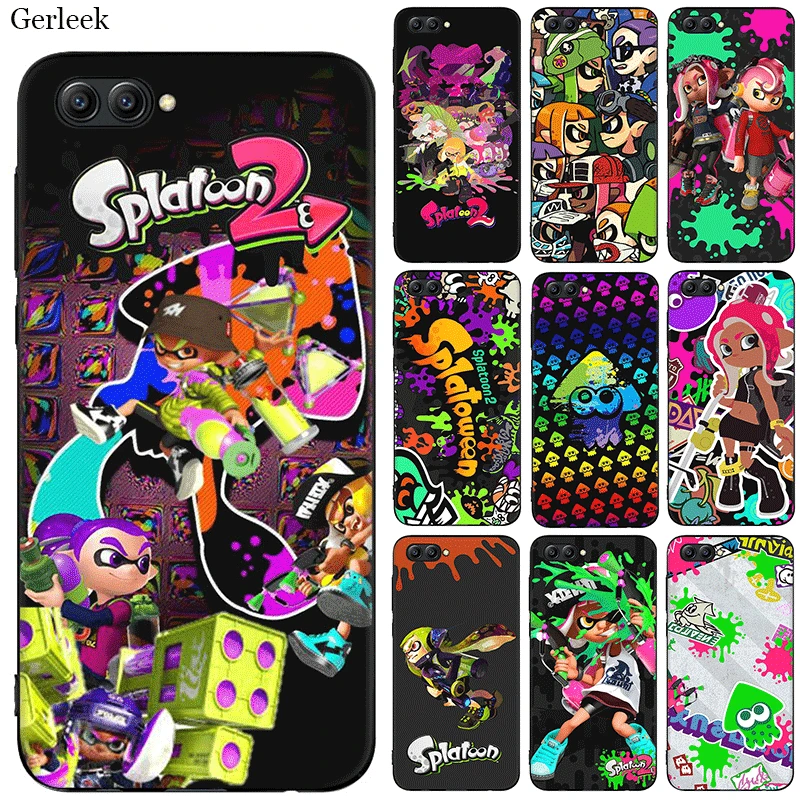 

Phone Case Cover Cute Hot Splatoon Art For Honor 6A 7A Pro 7X 8 8X 9 10 Lite Black Soft Tpu