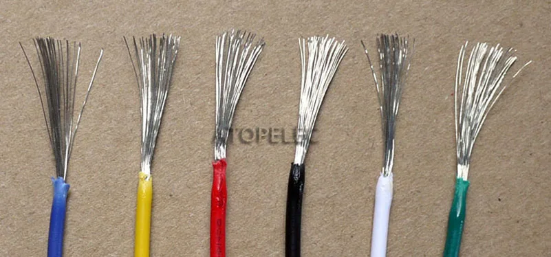 Flexible Stranded of UL 1007 10 Colors 16/18/20/22/24/26/28 AWG Wire Cable 