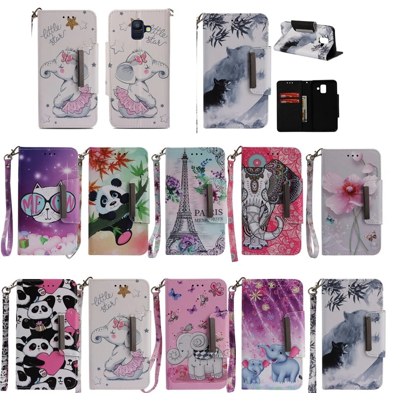 

Samsung dazzle color mobile phone protective shell case for Samsung A750 A520 A6 A8 plus Flip phone case