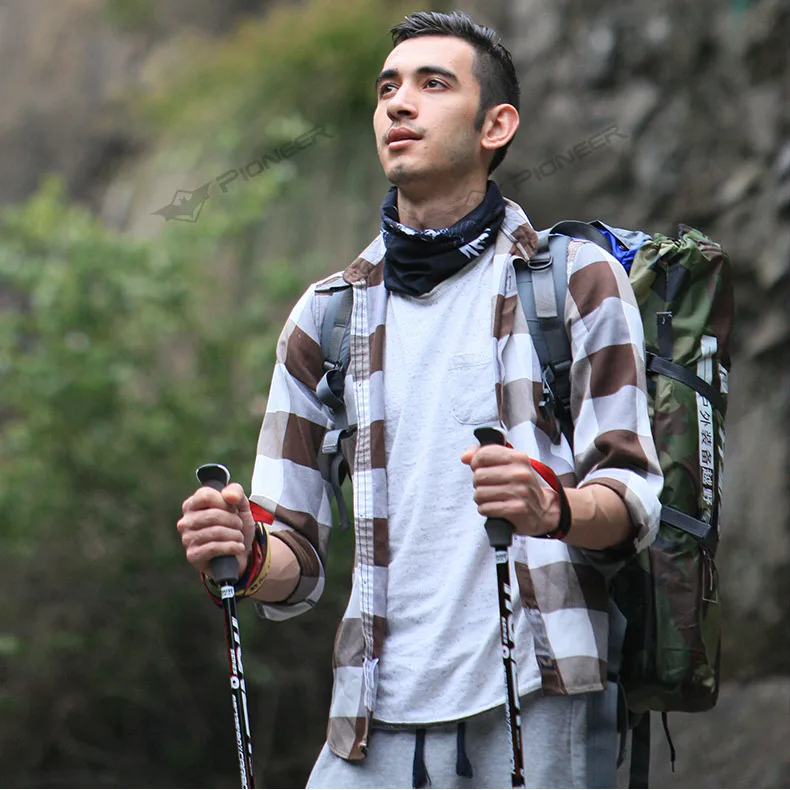 Bloqueio de Carbono Caminhadas ao ar Bengala ao ar Homens e Mulheres Trekking Pole Bengala Livre Montanhismo Vara 7 High Quality Esporte e Lazer