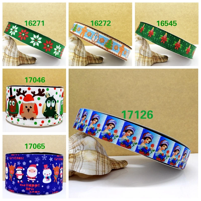 

Free shipping 50 yard cartoon printed grosgrain ribbon 17126