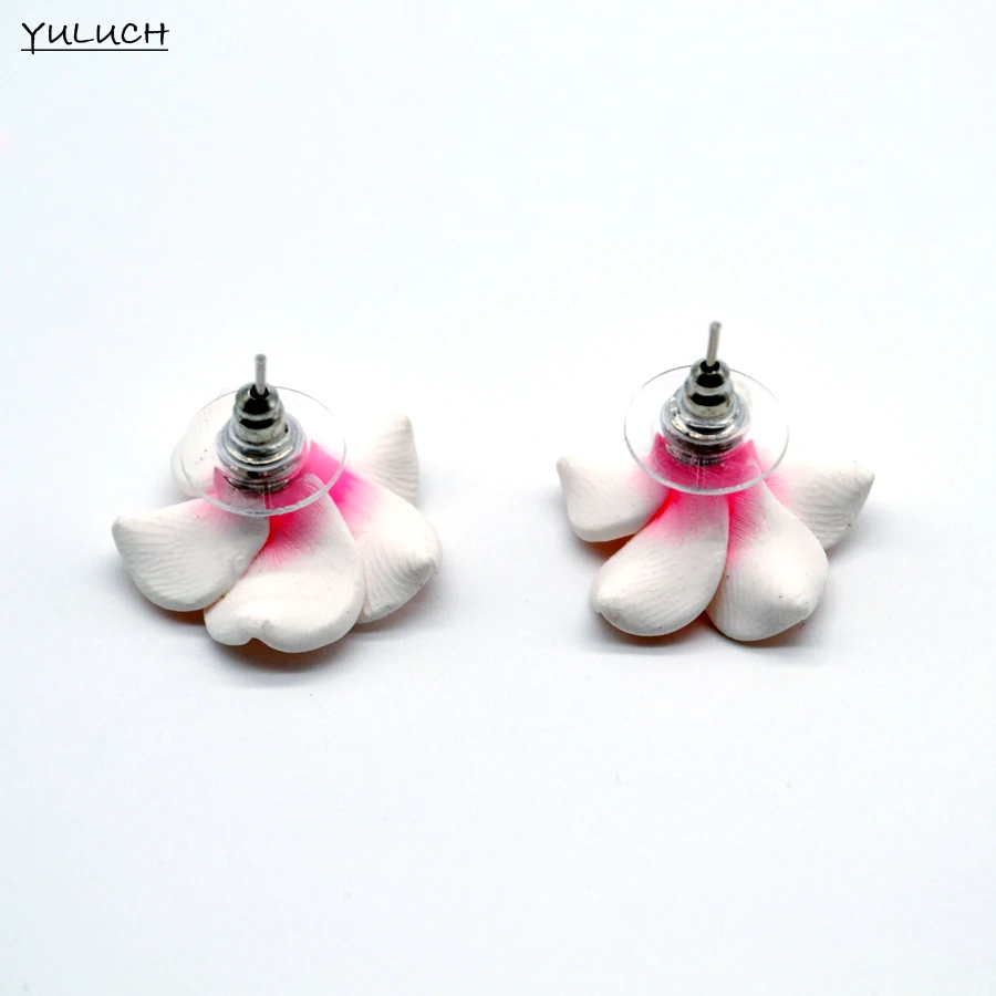 YULUCH женские серьги дворцовый темперамент Корейская женская мода милый цвет ручной работы Полимерная глина серьги-гвоздики цветок