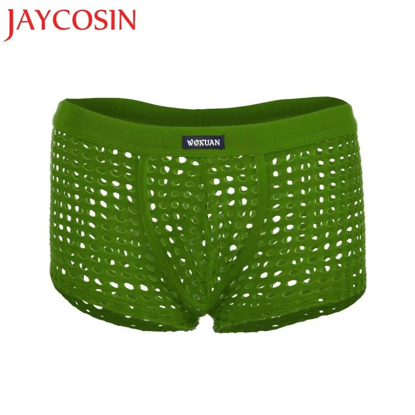 JAYCOSIN, новинка, модные мужские боксеры, нижнее белье, с дырочками, дышащие трусы, дропшиппинг, Jun 13