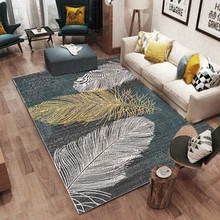 Ковер Wilton в скандинавском стиле с 3D рисунком перьев для гостиной, спальни, современные большие коврики, коврики для дома, гостиной