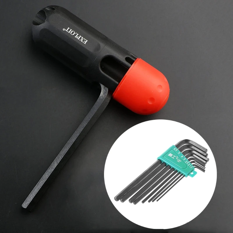 

8Pcs/Set 1.5mm-6mm Hexagon Hex Allen Key Wrench Kit Spanner Repair Hand Tools #Aug.26