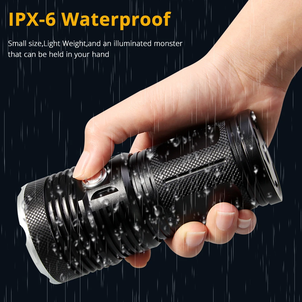  High Powerful LED flashlight 18*T6 LED torch flash light waterproof Portable Searchlight with 4*186 - 32910834190