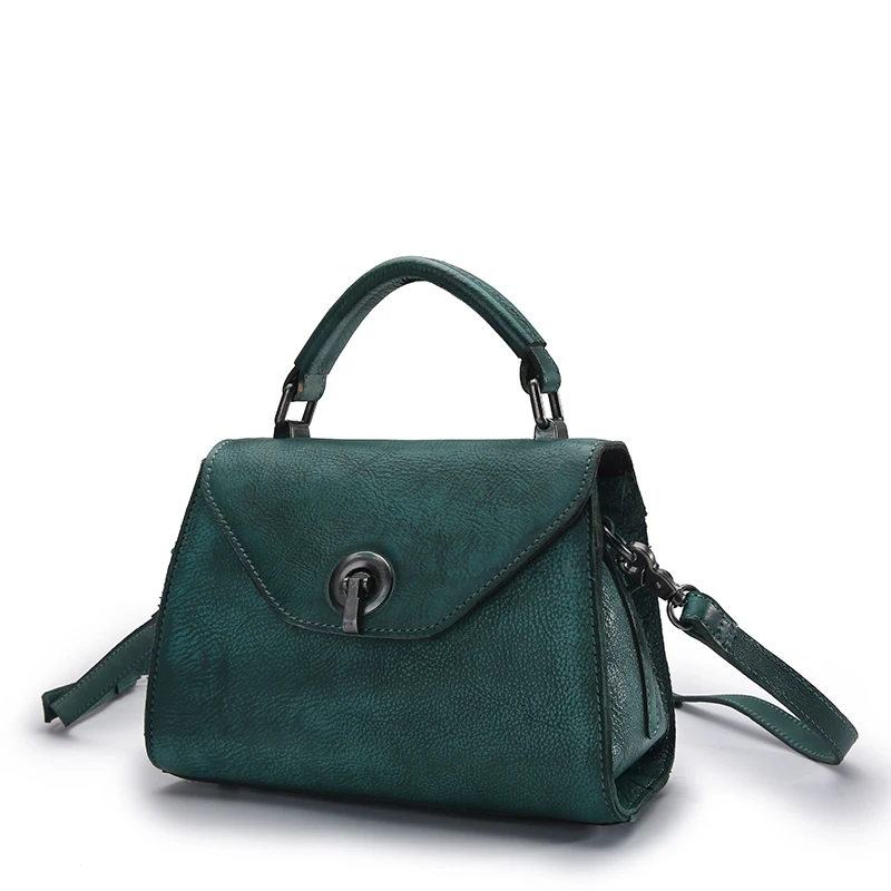 

Vintage Designer Genuine Leather Ladies Girls Small Crossbody Bag Natural Cowhide Women's Shoulder Bag Female Solid Bag Handbag