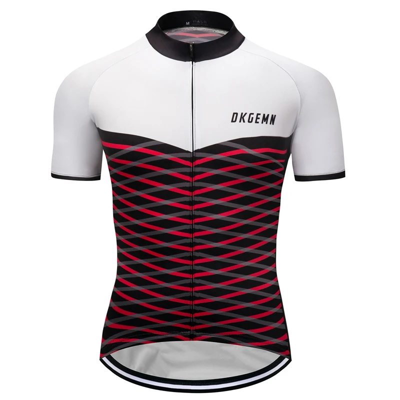 2020 New Men's Jersey Breathable Bicycle Cycle Clothes Wear Quick Dry Cycling Jerseys Stripe pattern Sportswear Shirt Tops | Спорт и