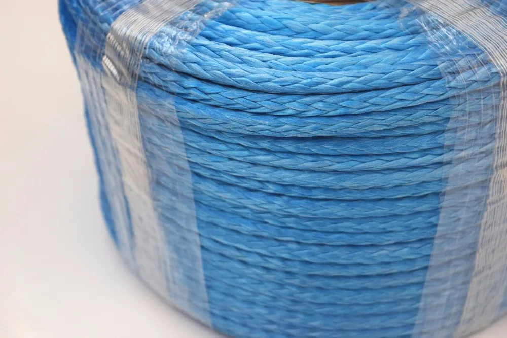الأزرق 6 ملليمتر * 100 متر كابل الاصطناعية ونش ، uhmwpe حبل ، atv الونش الخط 6 ملليمتر ، قارب ونش حبل ، كيفلر حبل