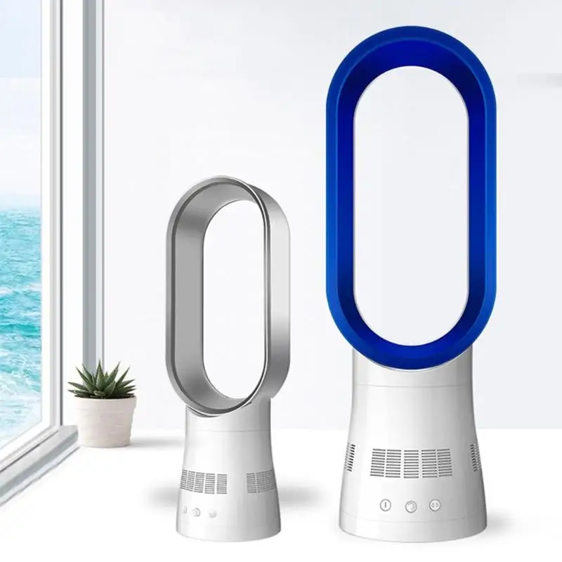 

16 inch Oval Ultra Quiet Remote Timing Bladeless Fan Blower Fan Desktop Air Flow Cooling Fan 360 Degree Rotary Air Conditioner