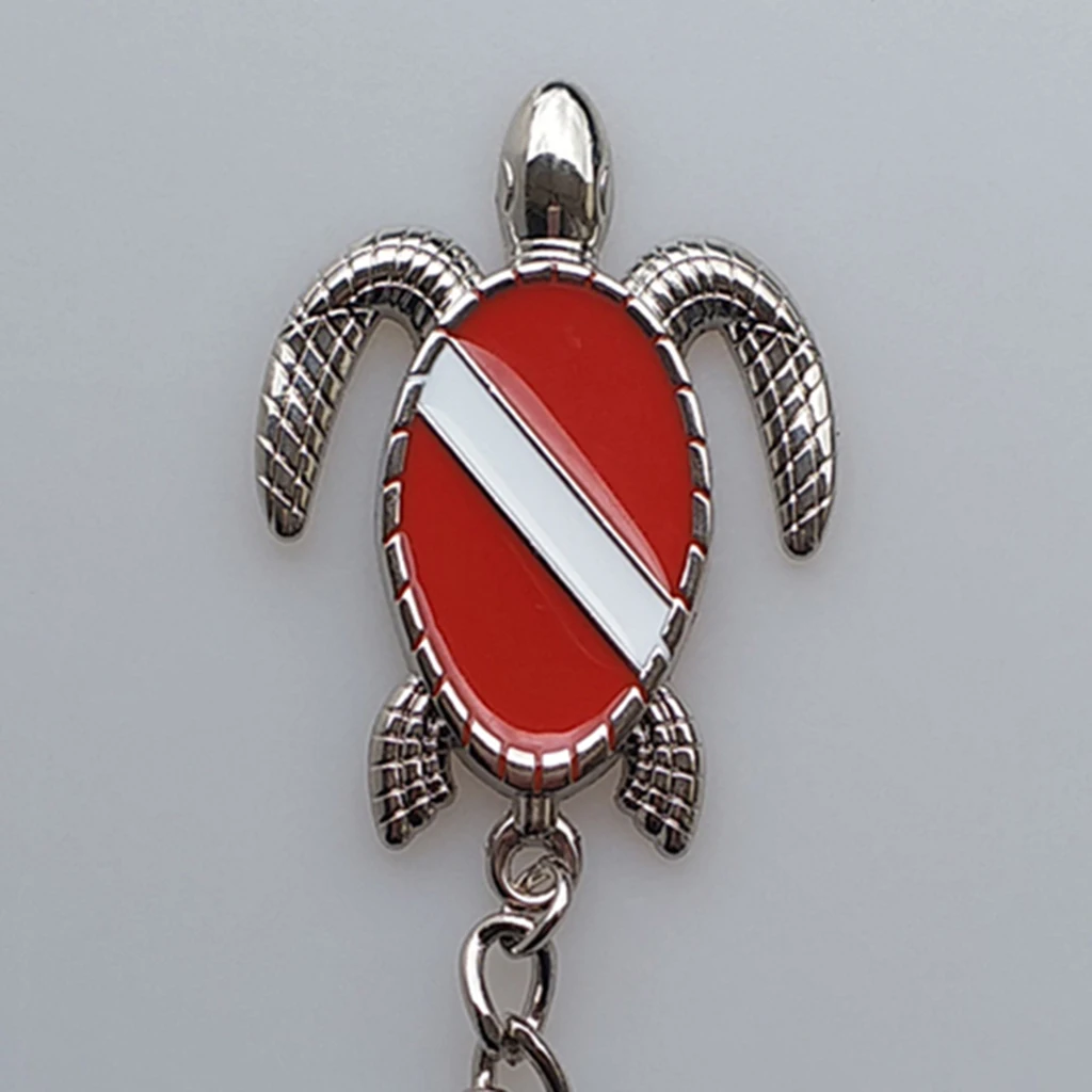  Zinc Alloy Sea Turtle Keychain Key Chain Holder with Keyring Charm Diving Flag Marker Keychain Keyring