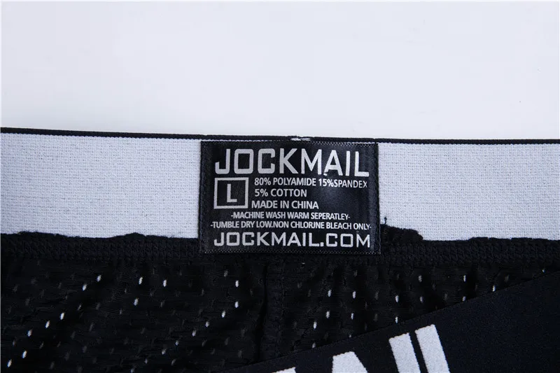 JOCKMAIL бренд нейлоновая сетка воздухопроницаемое мужское белье боксер Мужские Шорты для купания тела Sexy Ice Шелковый WJ U выпуклая чашка Гей