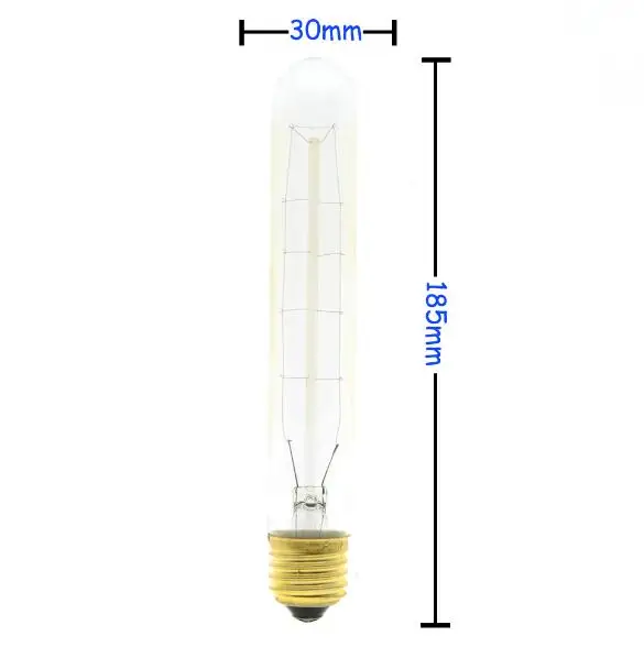 Лампы Эдисона ретро лампы накаливания винтажные ST64 A19 G80 T45 лампы накаливания винтажные ампулы лампы накаливания лампы Эдисона - Цвет: T185