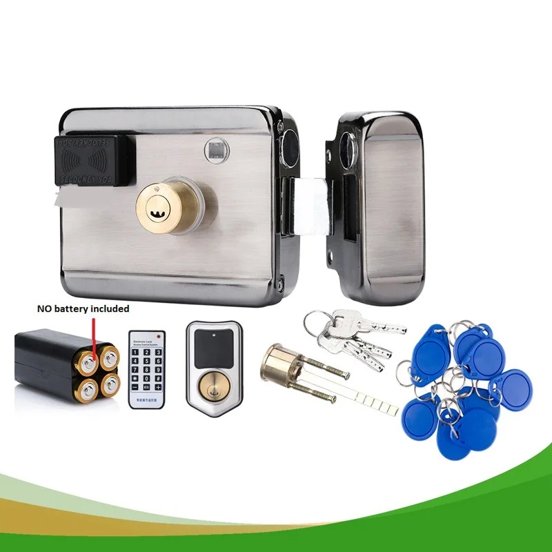 

battery powered /12VDC 13.56 IC RFID Reader electric Gate Door Lock Access Control System kit with 10tags or TM tag