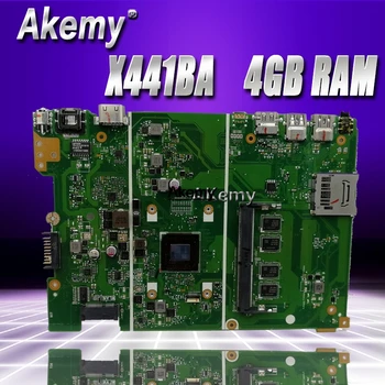 

X441BA laptop motherboard For Asus X441B X441BA Mainboard 100% test 4GB RAM With cpu
