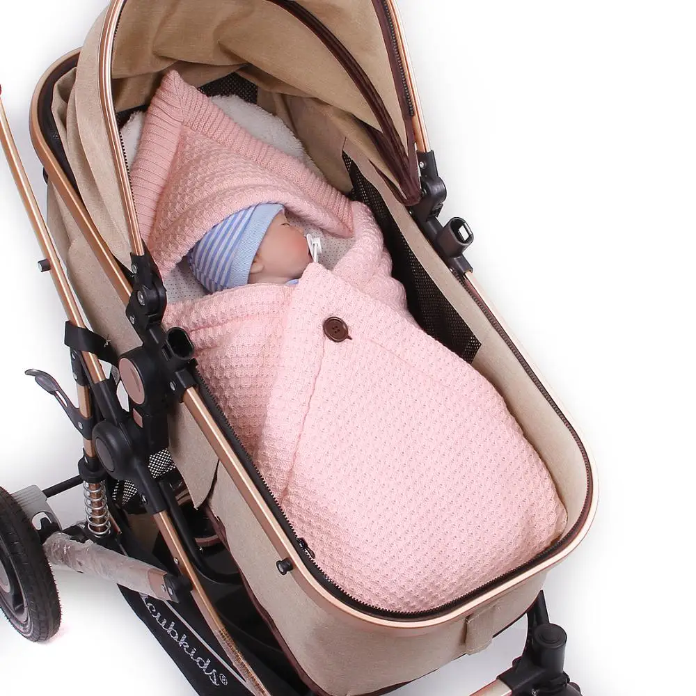 

Solid Infant Footmuff for Stroller Envelope 0-9Months Baby Swaddle Sacks Autumn Winter Thick Newborns Bebes Unsiex Sleeping Bags