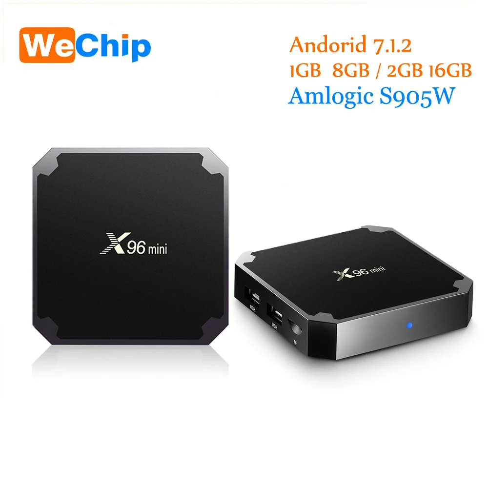 

Wechip Amlogic S905W X96 Mini Android Tv Box 1G/8G 2G/16G Android 7.1.2 Quad Core Support 4K Media Player x96mini Set Top Box