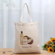 200 шт./партия, кокосовое масло, три цвета, индивидуальный логотип, холщовые сумки для покупок, рюкзак