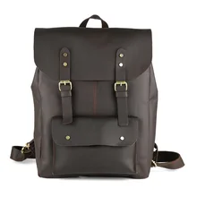 Первый слой из воловьей кожи натуральная мужской кожаный рюкзак Повседневная винтажная Европейская и американская стильная брендовая сумка для ноутбука дорожные сумки