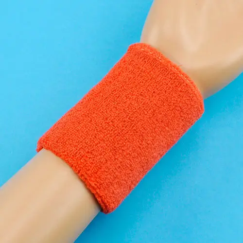 

Hot Neon Sweatband Headband & 2 Wristbands Fancy Dress Fun Run - Orange