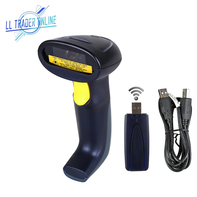 

LL Trader 1D Barcode Scanner Wireless/Wired Laser USB Handheld Automatic Portable Scanner Bar Code Reader Long Range Cordless