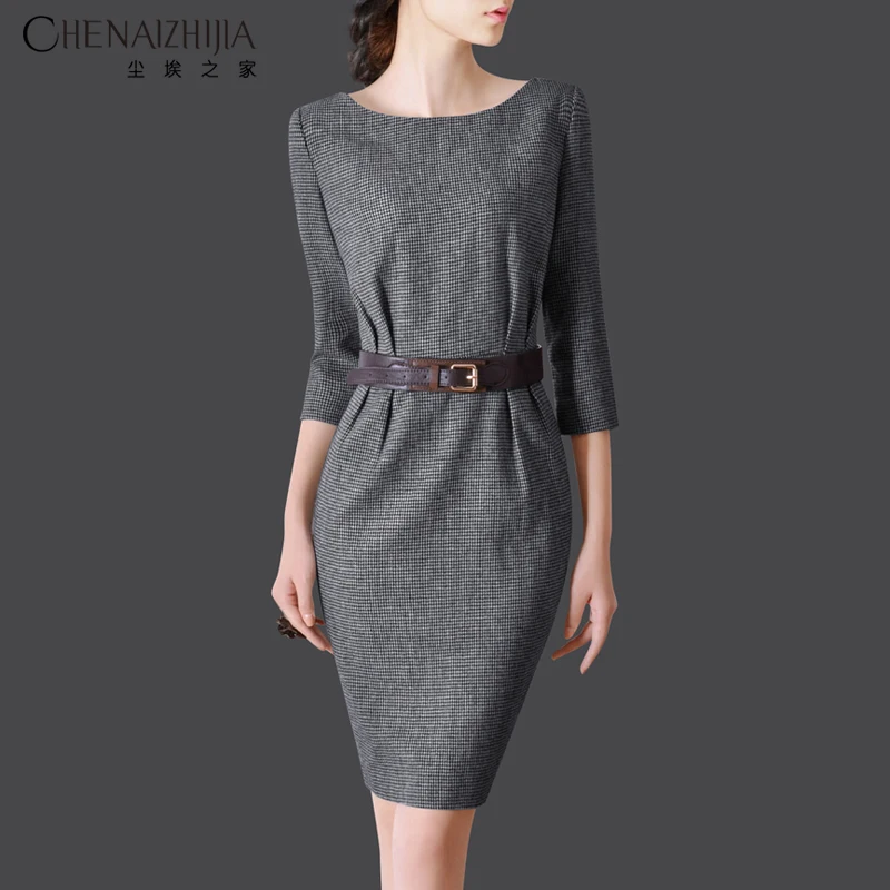 one piece dress in woolen