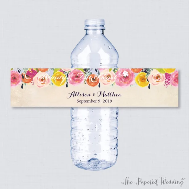 customized personalized wedding bottle water labels wedding bottle water bottle label wedding