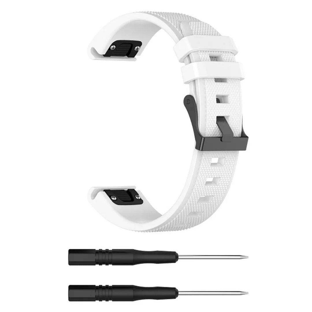 Shellhard Silicone Watch Band Quick Release Silicone Man Watch Replacement Wrist Strap Band Bracelet For Garmin Fenix 5 5X
