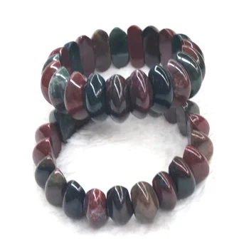 

Natural bloodstone/heliotrope stone beads bracelet natural stone bracelet DIY jewerly for woman for man wholesale