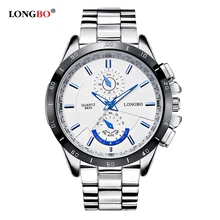 Longbo Top famosos esportes marca mergulho militar de quartzo homens relógio de aço completa à prova d ‘ água moda de luxo relógios relogio Masculino