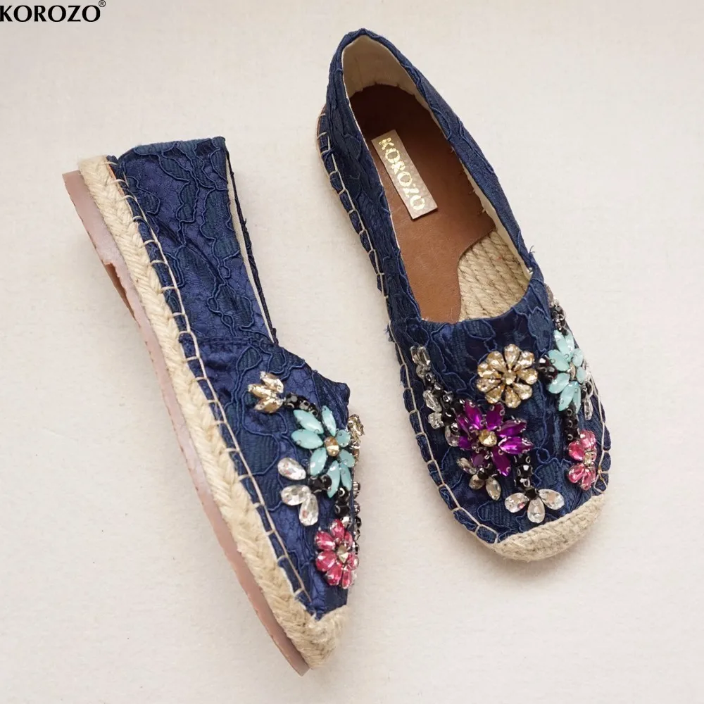 Buy Espadrilles Women 2017 Autumn Rhinestone Crystal
