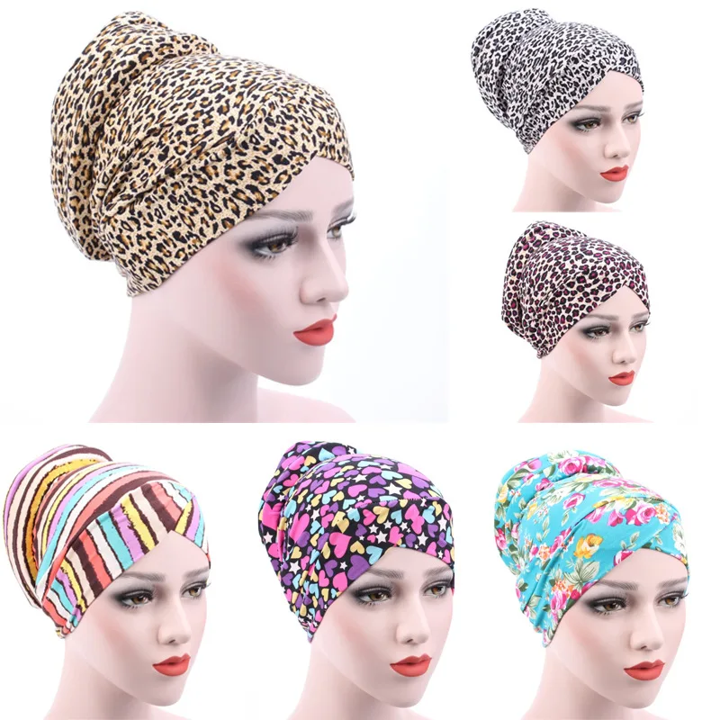 

Muslim women patterened hijabs ethnic printing Headscarf Caps hats wrap Headwear Islamic Hair cap African turban wrap coverings