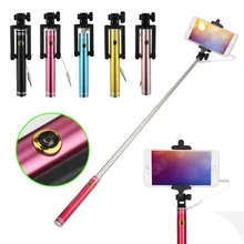 New Wired Extendable Selfie Tripod Handheld Stick Monopod Holder With Built-in Shutter For Android IOS iPhone 6/ 6S Plus CX88