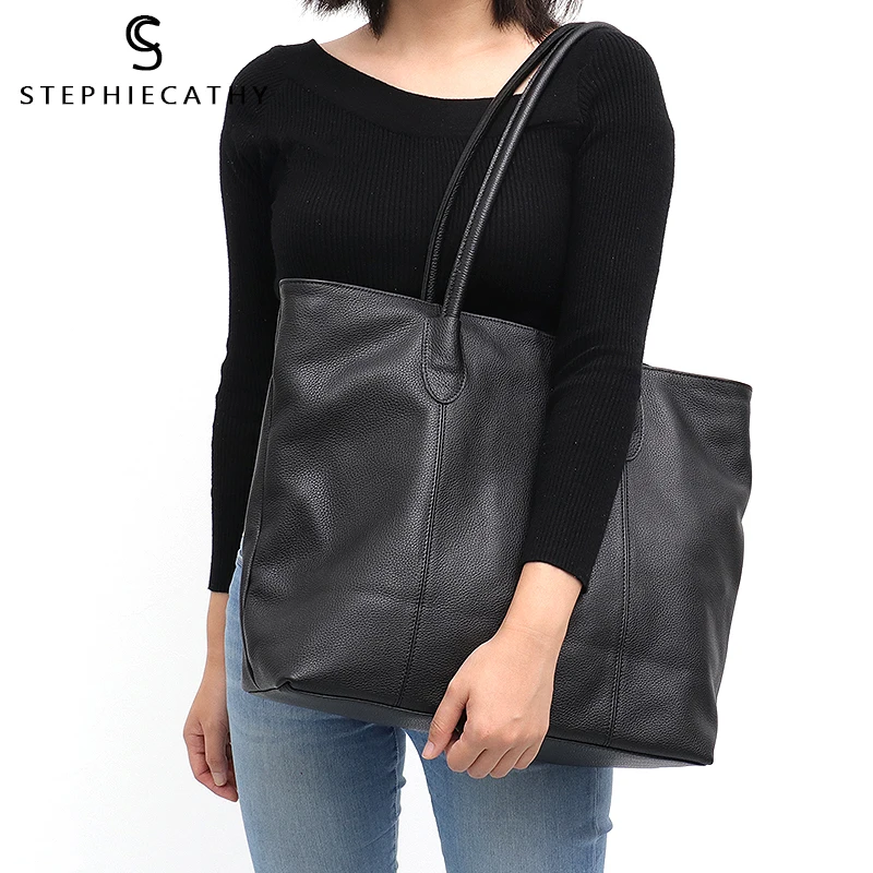 SC Luxury Women Italian Genuine Leather Big Shoulder Bag Large Top