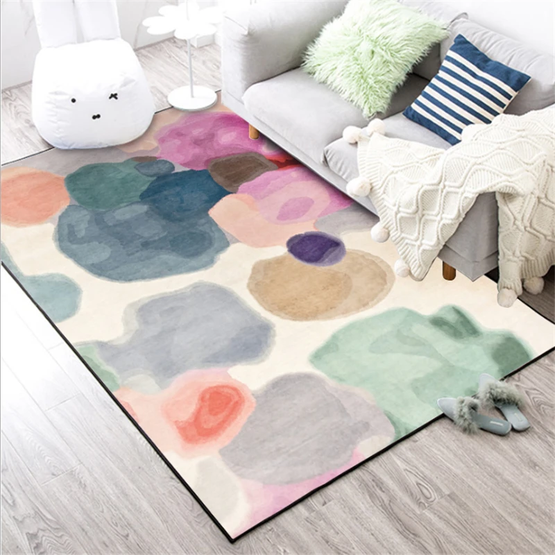 AOVOLL ковры для гостиной абстрактная картина маслом сладкий цвет узор Ковер Напольный Коврик Гостиная Аксессуары для стола