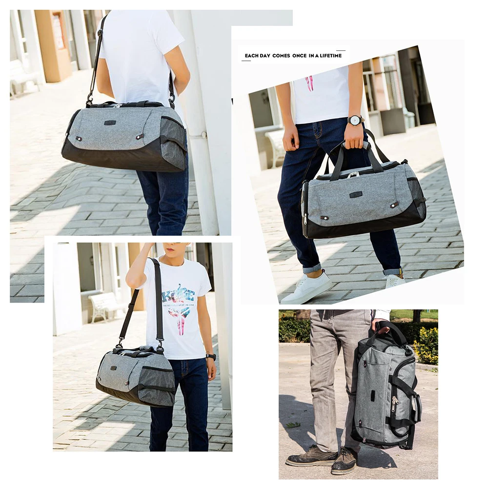 Black Men Travel Duffle Bags Waterproof PU Leather Handbags Shoulder Bag  For Women Man Office Tote Large Capacity Weekend Bag X2 - AliExpress
