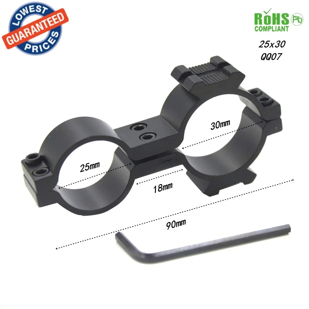 AloneFire 1PC 25X30 Tactical 30mm flashlight Mount Holder Clip Clamp