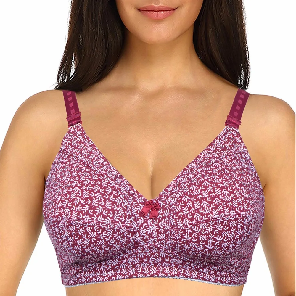 

Women Bra Sexy 6 Colours Printing Grass No-padded Unlined Wire Free Full Cup Plus Size 40C 42C 44C 46C 48C 50C Drop Ship