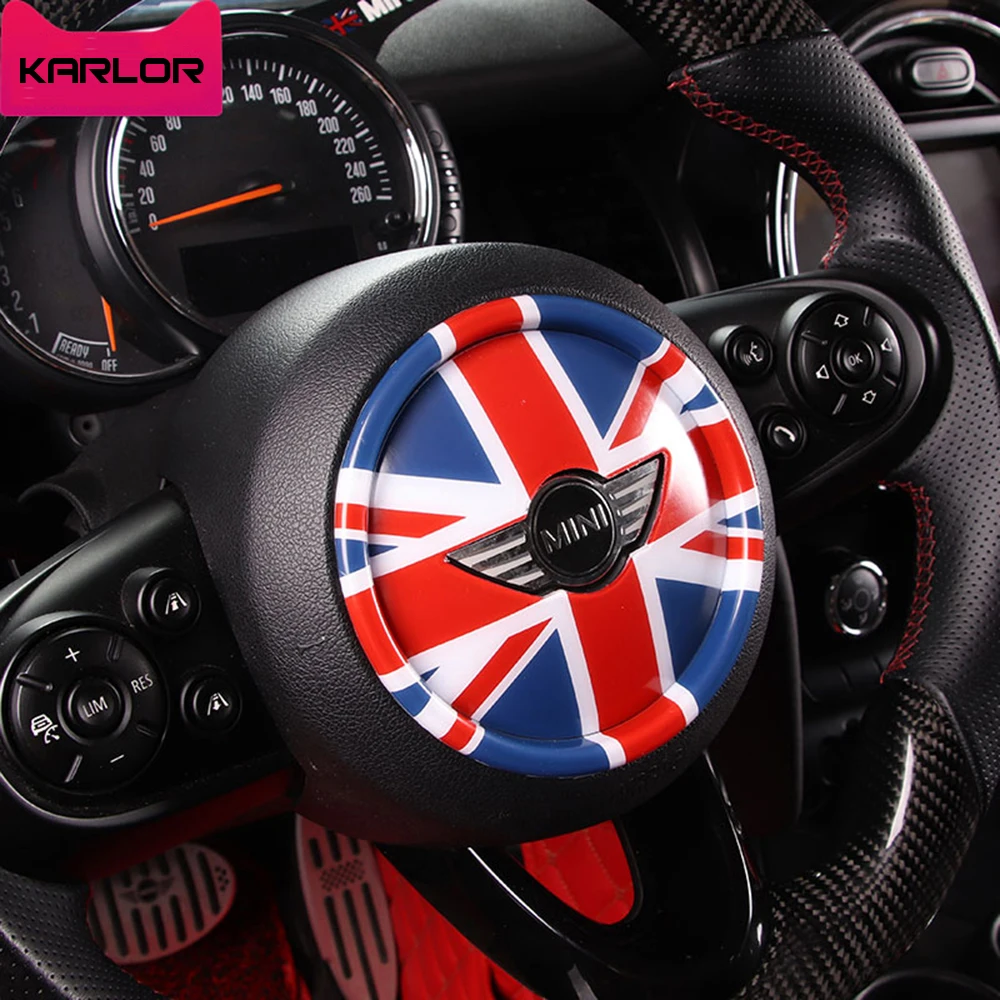ABS Юнион Джек центре рулевого колеса Стикеры Наклейка украшения для BMW MINI Cooper JCW F54
