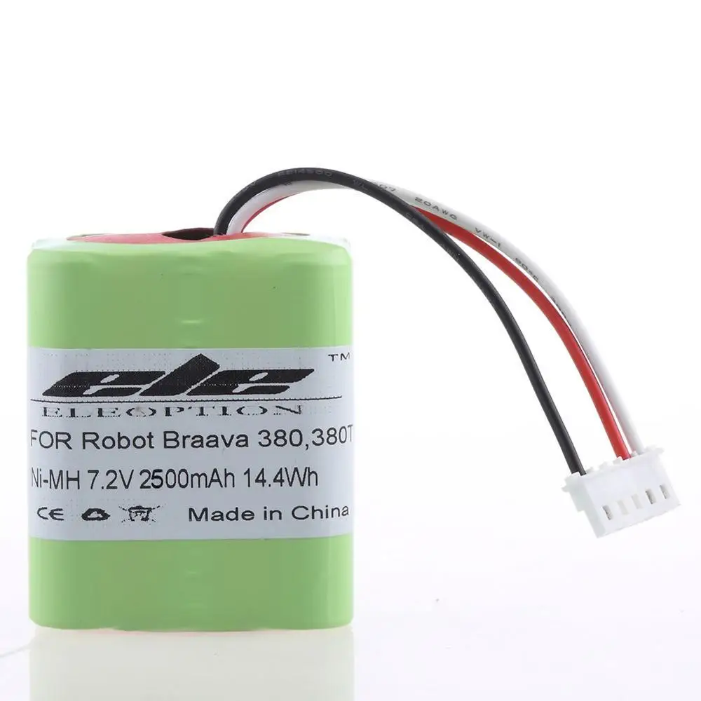 2x Eleoption 2.5Ah 2500mAh Ni-MH 7,2 V аккумуляторная батарея для iRobot Roomba Braava 380 380T