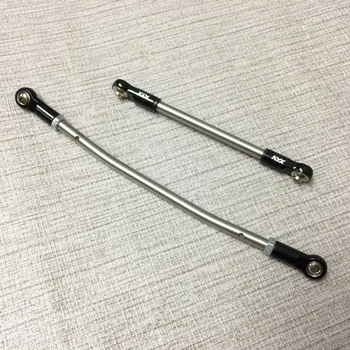 

1Set Stainless Steel Pull Rod Kit Metal Car Frame Linkage Link Set with Ball Joint Rod End for Axial scx10-ll 90046 RC Cars