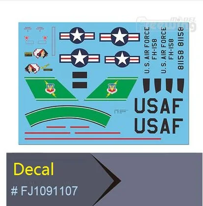 Decal set for Freewing F105 F-105 64mm rc EDF airplane parts accessories toy