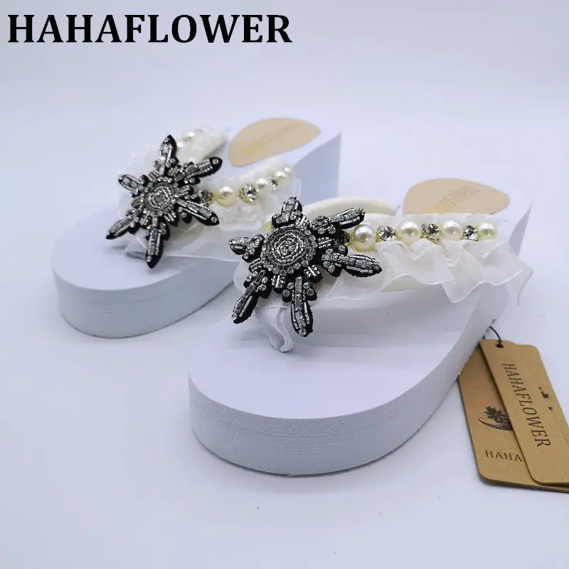 

Platform Sandals Wedge Women snowflake High Heels Beach Fashion Female 2018 Summer Ladies Shoes free shipping