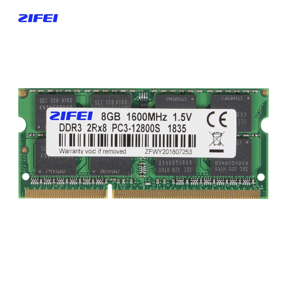 Скидка ZIFEI DDR3 RAM 4 ГБ 8 ГБ 1333 МГц 1600 МГц 1866 МГц 1,5 В и 1,35 в память для ноутбука so dimm