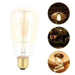 Edison Стиль Ретро Вольфрам вертикальный лампы накаливания свет лампы ST64 AC220-240V
