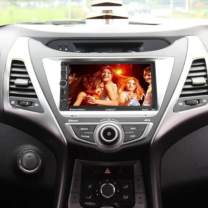 VODOOL 7 дюймов TFT сенсорный экран автомобильный gps трекер 2 Din четырехъядерный Android 7,1 Bluetooth Автомобильный gps навигатор 1080P MP5 плеер+ камера
