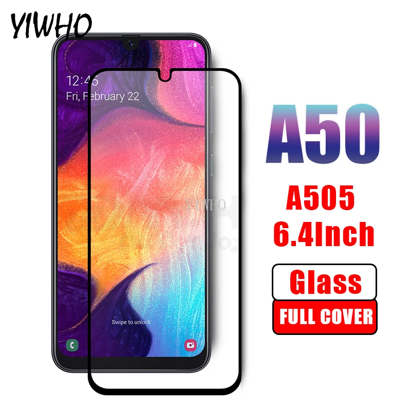 

Full Cover for Samsung A50 2019 Case Screen Protector Tempered Glas on For Samsung Galaxy A50 A 50 50a A505f 6.4 Inch Case Film