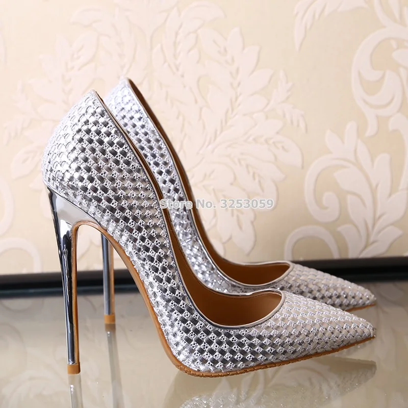 Soirée Rue Picture gold Picture De Chaussures Aiguille Bout silver Argent Pointu Talon Black Peu Picture Profonde Vogue Or Robe Tendance Pompes Almudena Exquis Relief As Rynqcq76