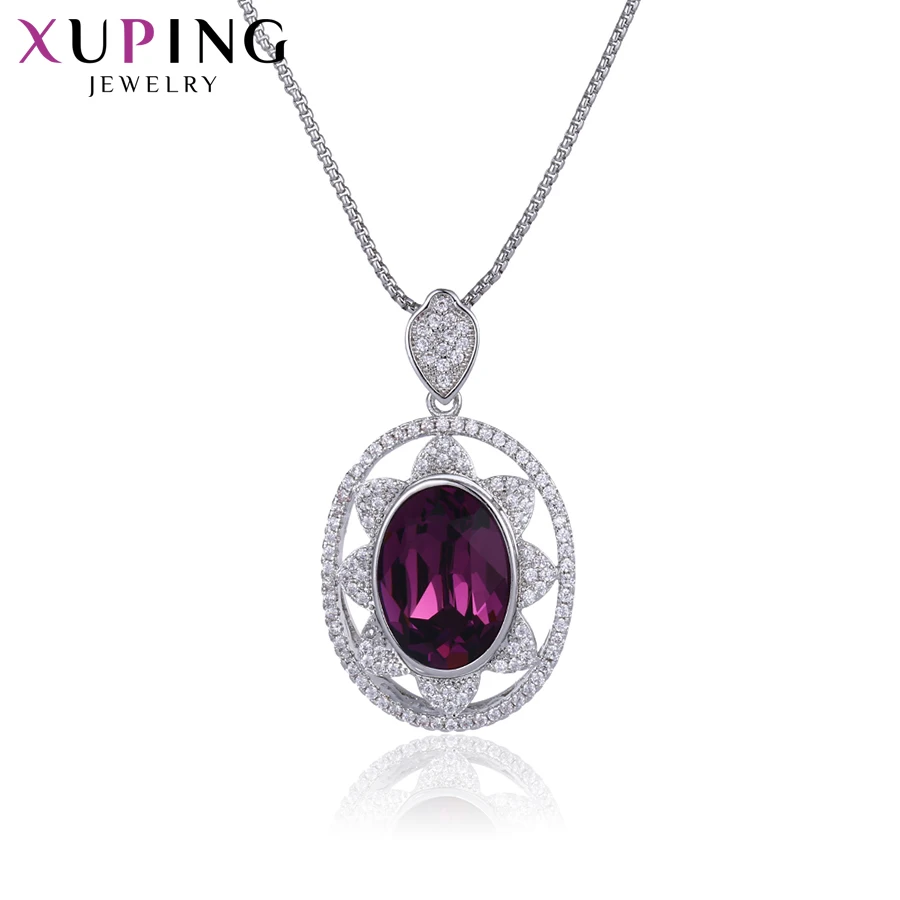 

Xuping Elliptical Shape Necklace Exquisite Crystals from Swarovski Retro Jewelry for Women Halloween Gifts S140.4-44345